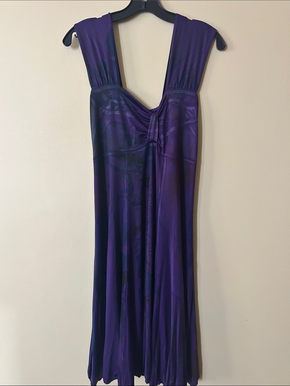The Pyramid Collection Purple Sleeveless V-Neck Maxi Dress